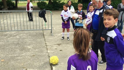 Michel Taris (U11 - Violette Aturine) s'essaie au tir de cible !