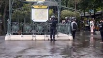 Paris'te Polise Yapılan Çekiçli ve Silahlı Saldırı- Polis, Olay Sonrası Cite Metro İstasyonunda...