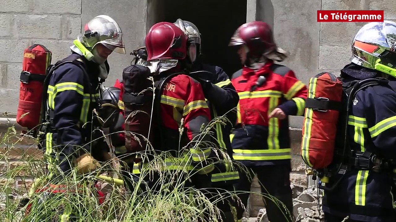 Brest. Des pompiers en exercice dans une maison
