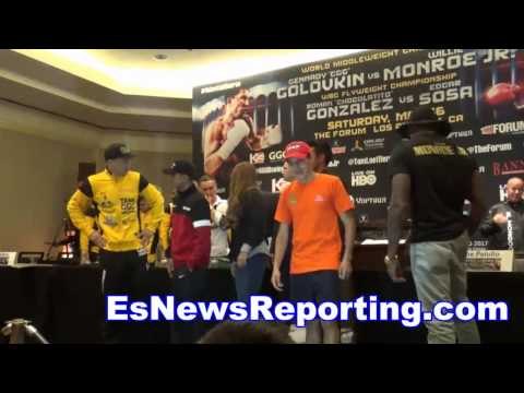 gennady golovkin vs willie monroe jr faceoff - EsNews boxing