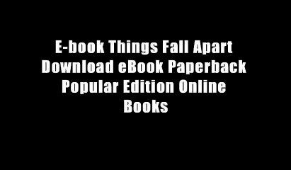 E-book Things Fall Apart Download eBook Paperback Popular Edition Online Books