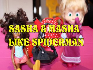 Toy BARBIE CHELSEA CLUB SASHA & MASHA LIKE SPIDERMAN + MASHA & THE BEAR MARVEL DISNEY