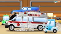 NEW Real Car - Tow Truck & Police Car & Red Fire Truck - Emergency Cars & Trucks Cartoon