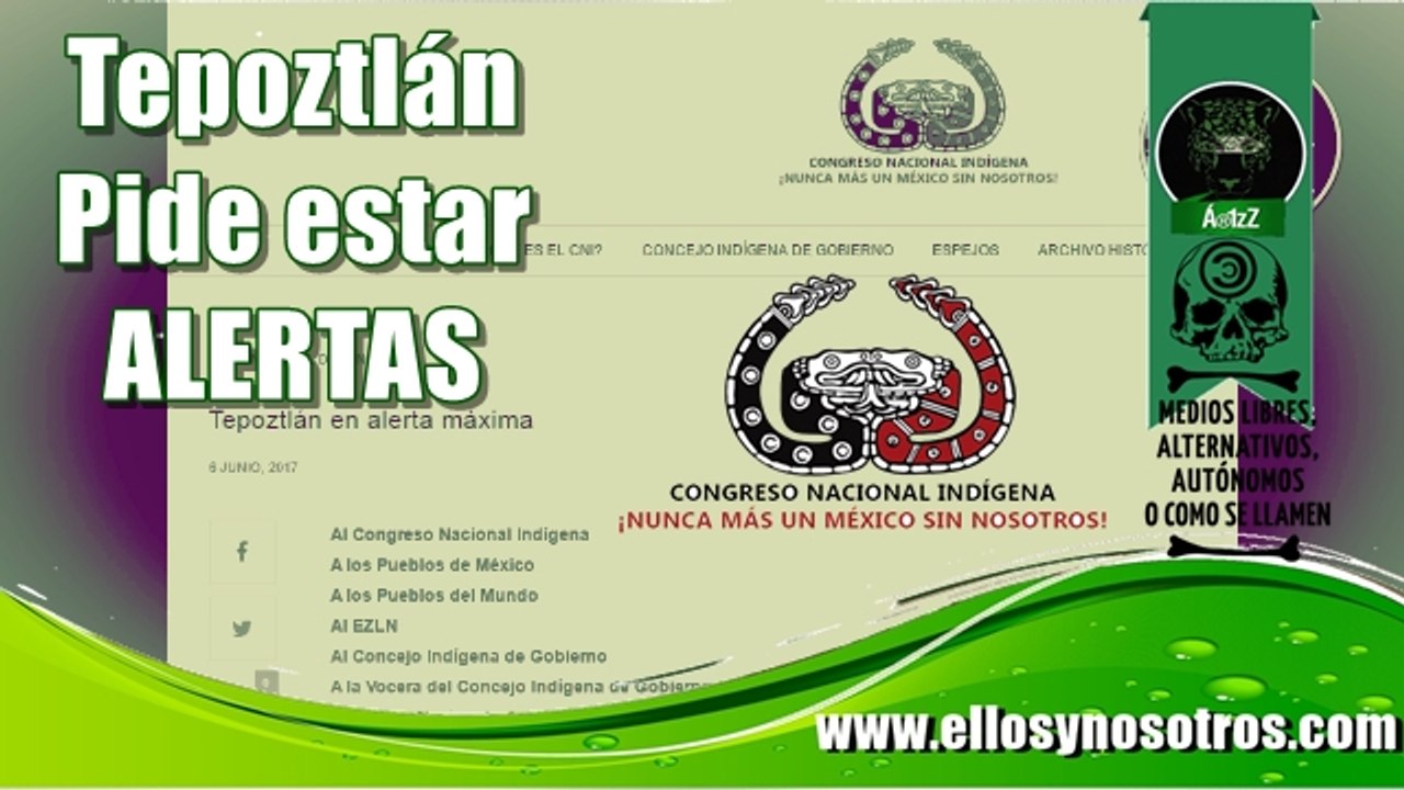 Tepoztlán (CNI) se declara en #AlertaMáxima COMUNICADO