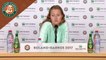 Roland Garros 2017 : 1/4 de finale Conférence de presse Kristina Mladenovic