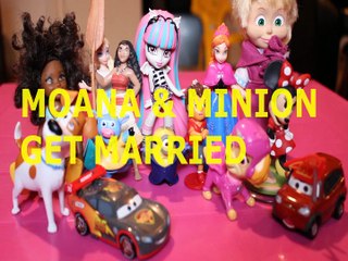 Toy MOANA & MINION MARRY + BARBIE MAX MCQUEEN BENNY DIEGO ELSA ROCHELLE SKYE MINNIE MOUSE MASHA