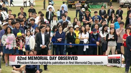 President Moon highlights patriotism in first Memorial Day speech