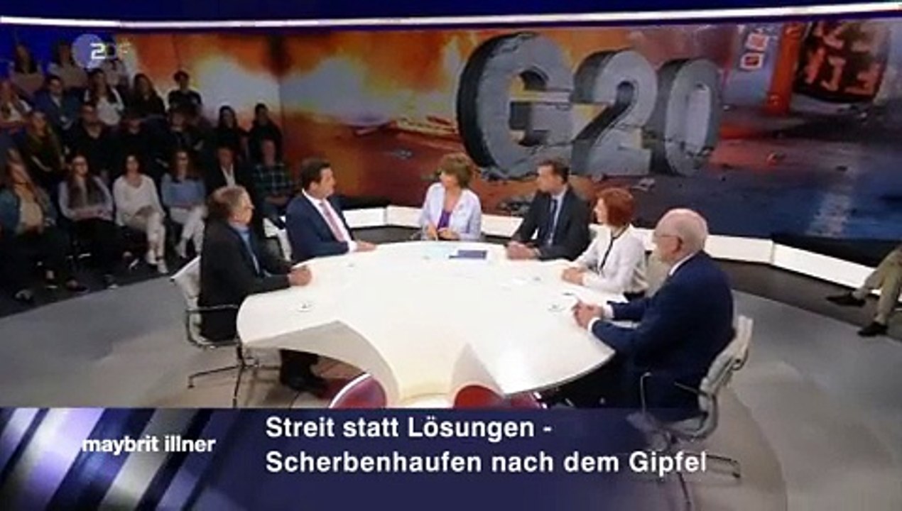 Maybrit Illner vom 13. Juli 2017 - Streit statt Lösungen – Scherbenhaufen nach dem Gipfel Part 1