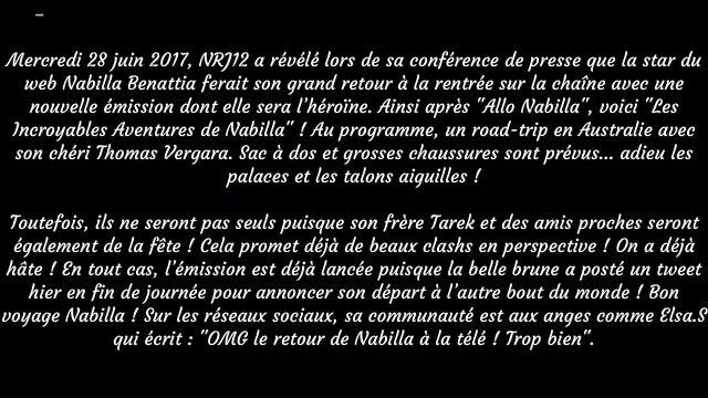 Nabilla Benattia Déjà en Australie pour le tournage des Incroyables Aventures de Nabilla !