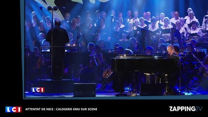 Attentat de Nice – Hommage : Calogero en larmes, il s’effondre sur scène (Vidéo)