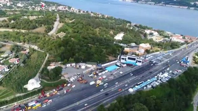 15 Temmuz Şehitler Köprüsünde Son Hazırlıklar Havadan Görüntülendi