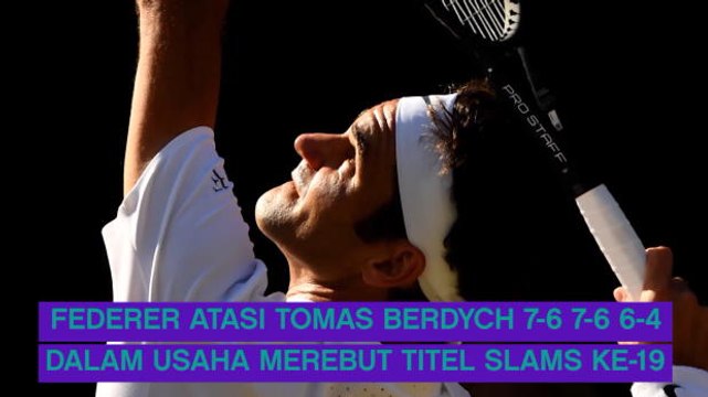 TENIS: Wimbledon: Review Hari Kesebelas - Federer Ditantang Cilic Di Final