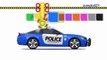Cars and Trucks for kids Police car Learn colors Videos for children