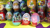 1 hora abriendo huevos sorpresa con juguetes de Peppa Pig, Toy story, Frozen, princesas en