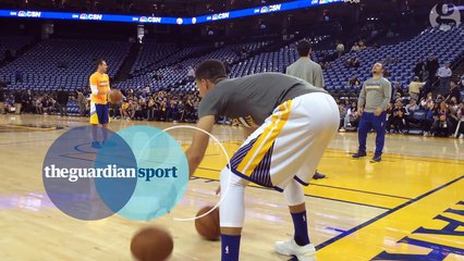 Stephen Curry pre-game routine- Ball handling