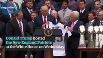 Trump hosts New England Patriots at the White House – video