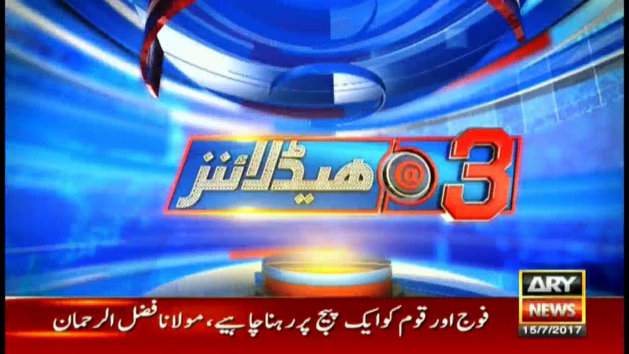 Headlines – 1500 15th July 2017