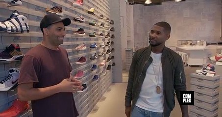 Usher Goes Sneaker Shopping with Complex