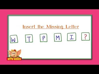 Test Your IQ - Find the Missing Letter