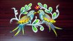 Creative rangoli designs with colours, Innovative freehand kolam designs