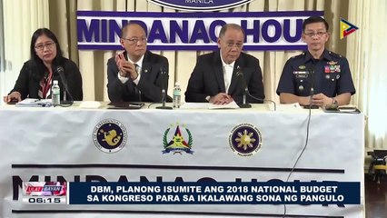 DBM, planong isumite ang 2018 National Budget sa Kongreso para sa ikalawang SONA ng pangulo