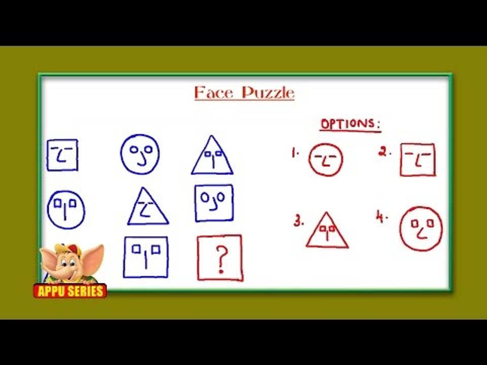 Test Your IQ - Find The Missing Face