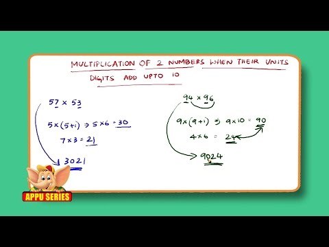 Multiply any 2 numbers whose unit digits add up to 10 - Math Trick