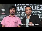 manny pacquiao vs juan manuel marquez faceoff getting ready for 4