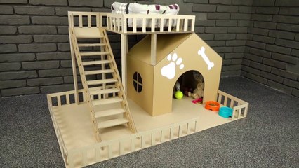 How to Make Amazing Puppy Dog House from Cardboard