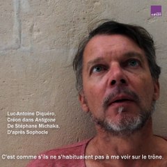 Le comédien Luc-Antoine Diquéro interprète le rôle de Créon dans "Antigone"