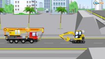 Kids Animation Giant Excavator in action with Crane | World of New Cars for children