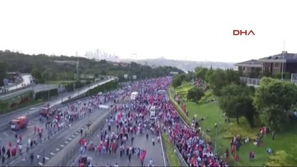 15 Temmuz Köprüsüne Yürüyüşler Başladı