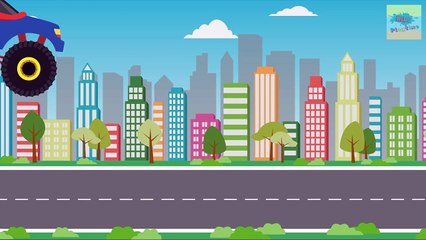 Niños para Niños monstruo superhombre juguete camión camiones mañana