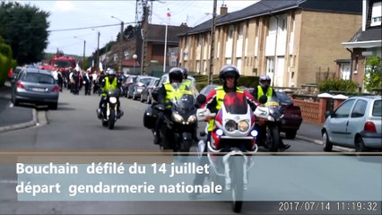 Bouchain  défilé du 14 juillet départ gendarmerie nationale