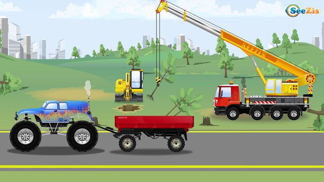 La Granja con Tractores en Español - La vida en el país! Dibujo animado COCHES inteligentes