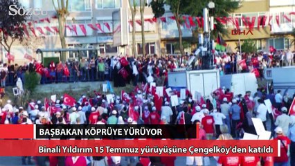 Başbakan köprüye yürüyor