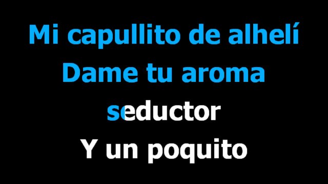 Capullito de alheli - Los panchos - Karaoke - Letra