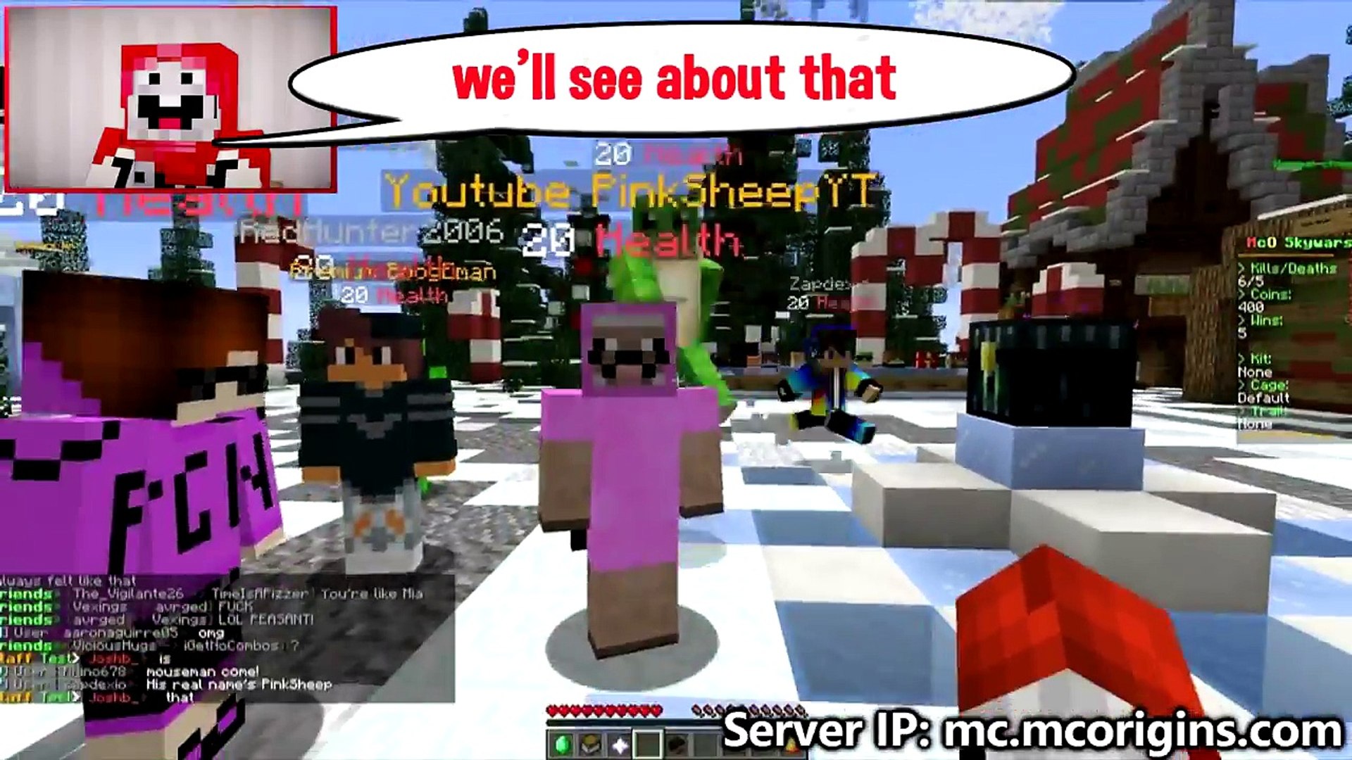 I Got Banned On My Own Server Minecraft Video Dailymotion - pink sheeps username in roblox