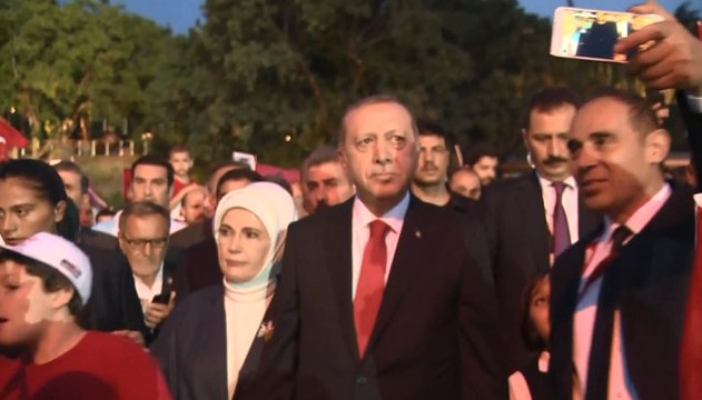 Cumhurbaşkanı Erdoğan 15 Temmuz Şehitler Köprüsü'nde