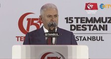 Başbakan Yıldırım, Şehitler Köprüsü'nde Milyonlara Seslendi