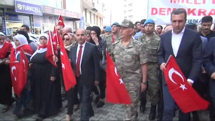 Şırnak'ta 15 Temmuz Demokrasi Yürüyüşü Yapıldı