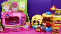 Minnie Mouse Microwave Toy With Mickey Mouse Smores and Play Doh Mess Cooking Episode