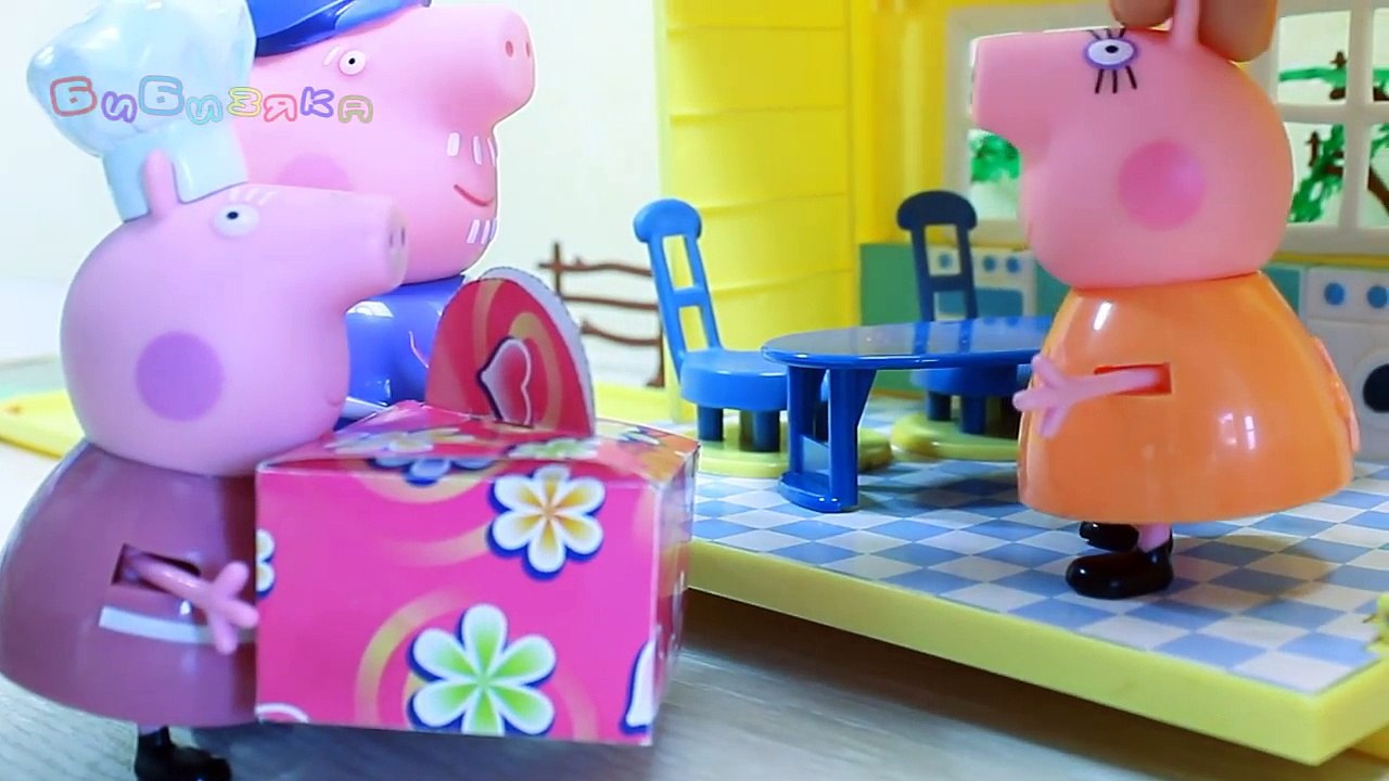 Les dessins animés pour de porc de dessin animé anniversaire de Peppa de porc de Peppa Pig jouets maman