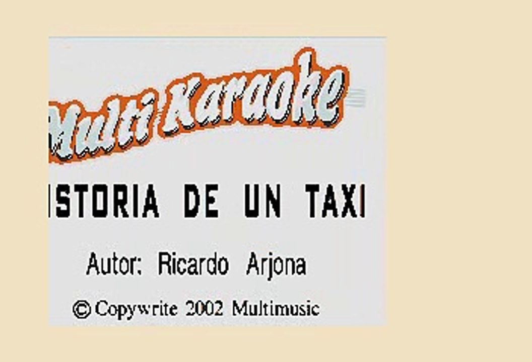 Ricardo Arjona - Historia De Un Taxi (Karaoke)