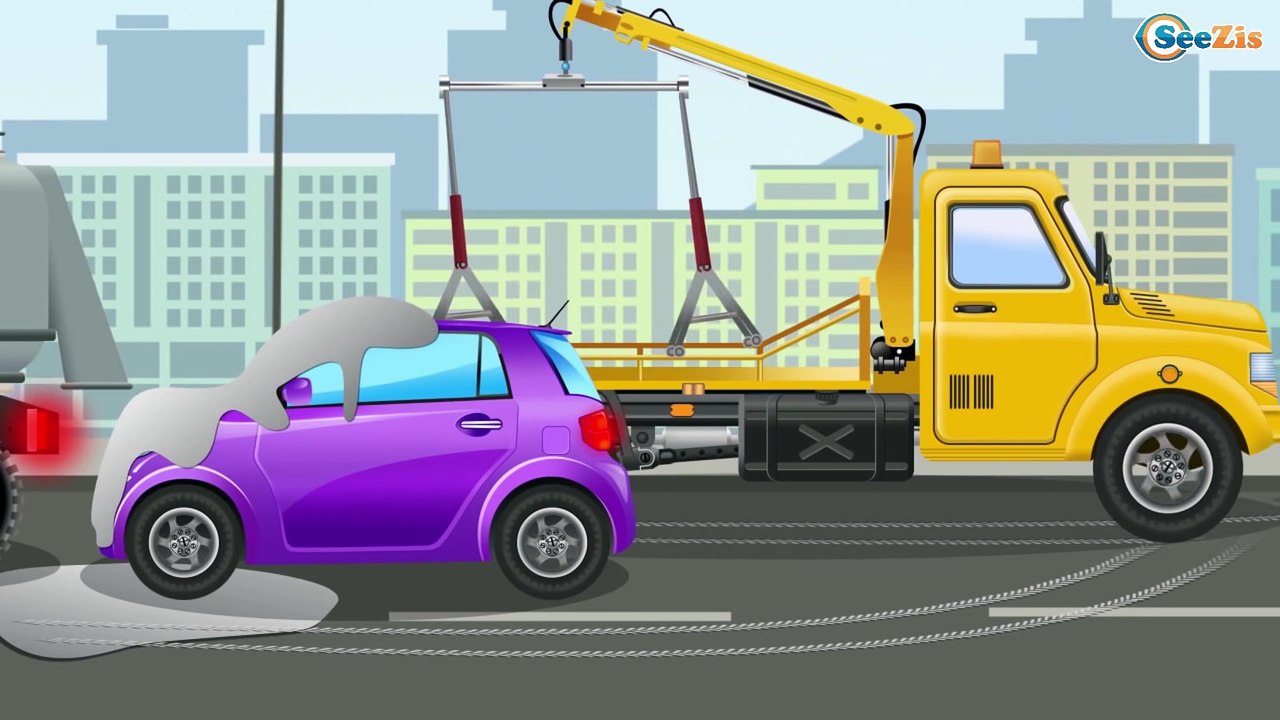 Ambulance Car Rescue in the city w Police Car & Race Kids Cartoon Animation New Cars Cartoons