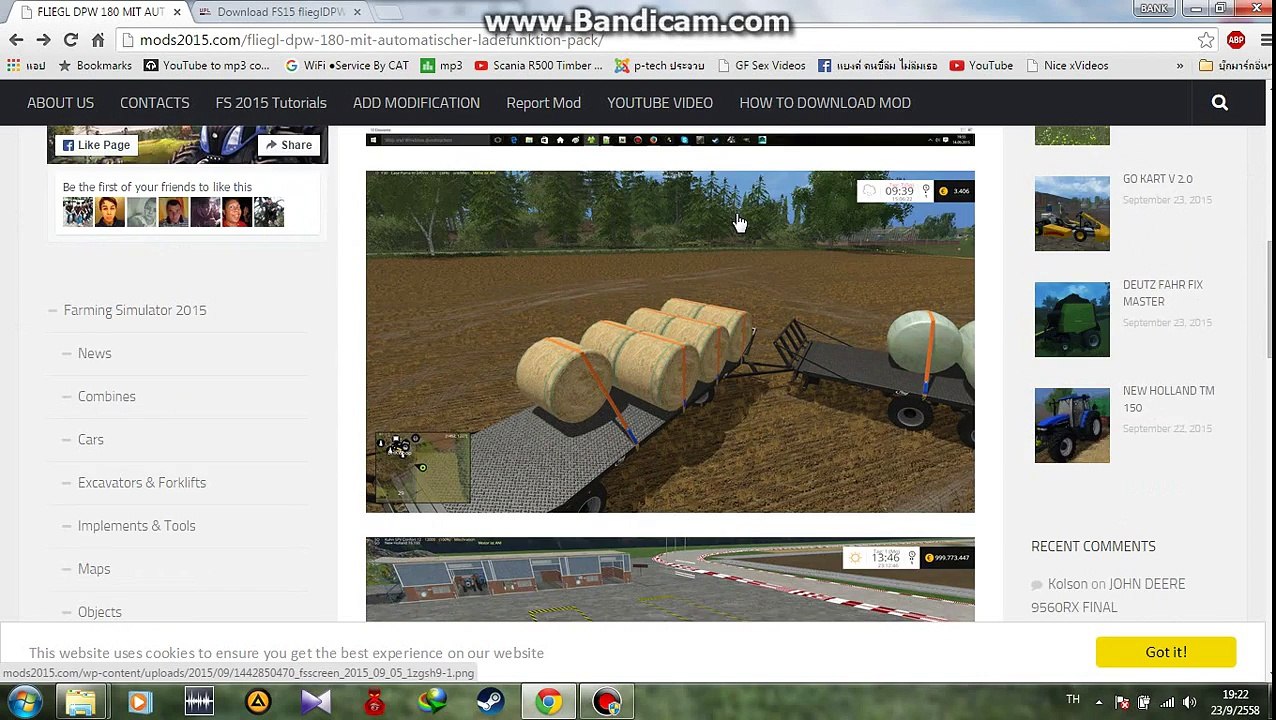 Farming Simulator 2015  #สอนลงมอด 1/2 (ฉบับไทย)  23/09/58