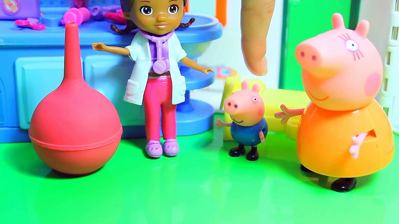 Enfants pour dessins animés sur russe Peppa Pig Doll en peluche merde merde un pantalon de docteur lavements