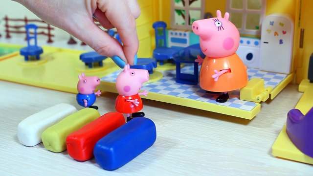 ДЛЯ ФУРШЕТА свинка пеппа видео детей мама свинка учит пеппу и джорджа смешивать цвета