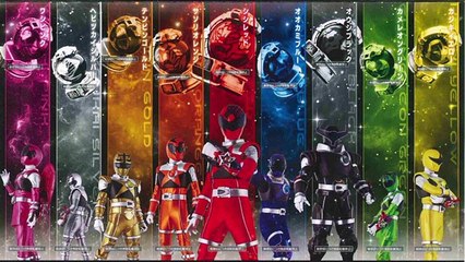Uchuu Sentai Kyuranger Suits, Weapons, and Mecha!