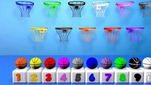 Basket Balls Colors Shoot Games For Children - Learn Colors and Numbers Videos for Kids